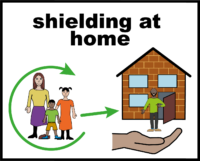shielding at home with family