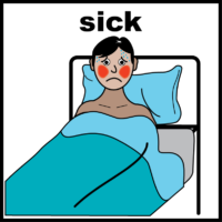 sick in bed