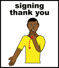 signing thank you