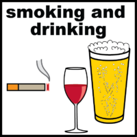 smoking and drinking