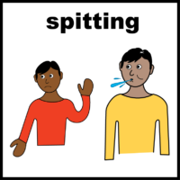 spitting