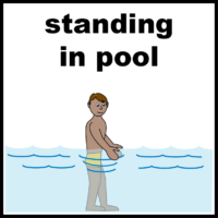 standing in pool