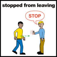 stopped from leaving V2