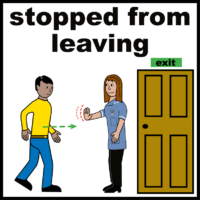 stopped from leaving nurse