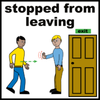 stopped from leaving