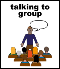 talking to group