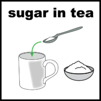 tea with sugar