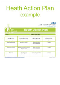 Thumbnail for Health Action Plan - example 
