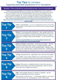 Thumbnail for Top Tips for Clinicians Supporting reasonable adjustments re Flu Vaccinations