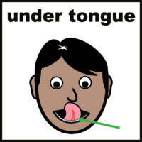 under tongue