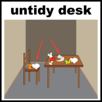 untidy desk
