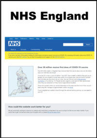 Thumbnail for NHS England Website 