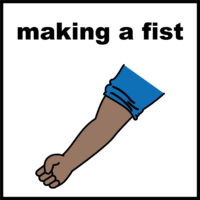 making a fist
