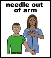needle out of arm