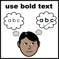 use bold text