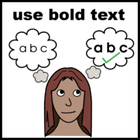 use bold text V2