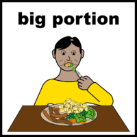 big portions of food