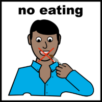 no eating