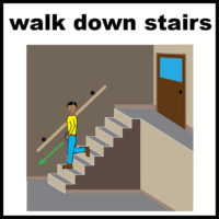 walk down stairs