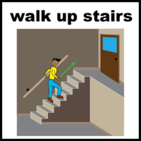 walk up stairs