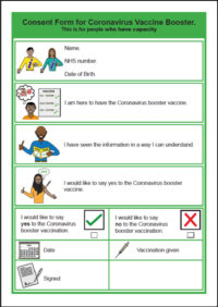 Thumbnail for Consent form for Coronavirus vaccine booster