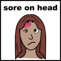 sore on head