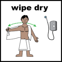 wipe dry