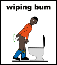 wiping bum