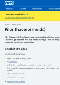 Thumbnail for Piles (haemorrhoids)
