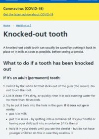 Thumbnail for Knocked out tooth 
