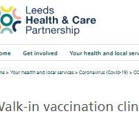 Thumbnail for Walk-in vaccination clinics in Leeds