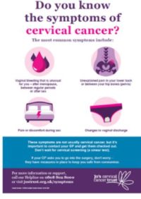 Thumbnail for Infographic: Do you know the symptoms of cervical cancer?