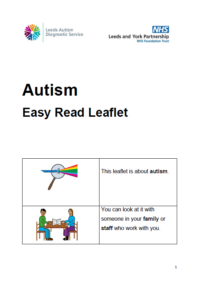 Thumbnail for Autism Easy Read Leaflet 