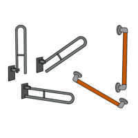 Safe in hospital toilet wall handles