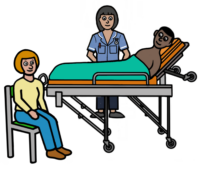 General anesthetic recovery room carer and nurse