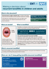 Thumbnail for Making a decision about recurrent tonsillitis in children and adults